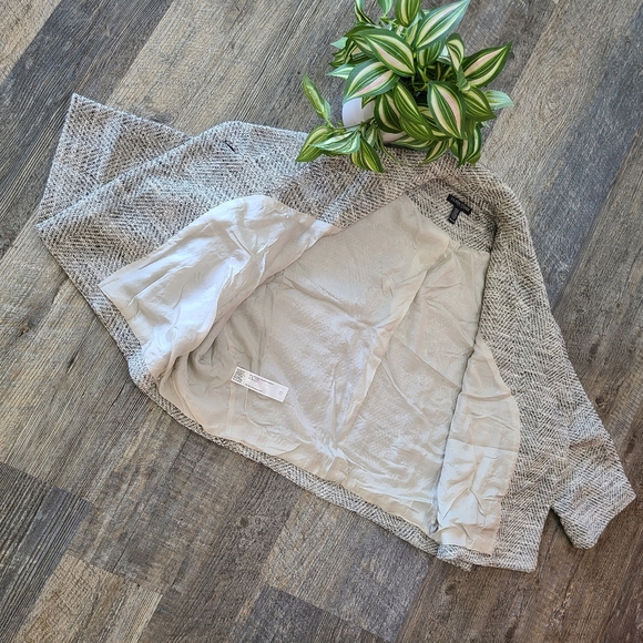 Eileen Fisher Cropped Tweed Kimono Style Swing Jacket Size PP - Picture 12 of 15